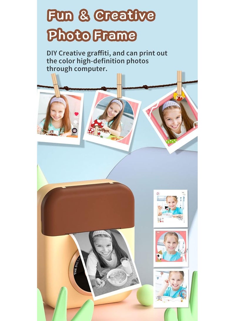 Generic Kids Toy Instant Print Camera -Children Digital Camera with Zero Ink Technology, 2.4 inch IPS HD Display, Recording Video + Taking Photo+Printing, Birthday Gift Boys-Girls - Image 4