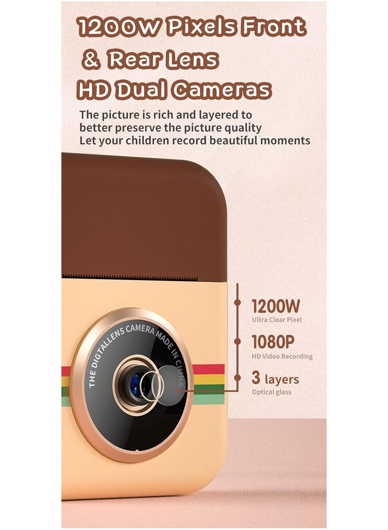 Generic Kids Toy Instant Print Camera -Children Digital Camera with Zero Ink Technology, 2.4 inch IPS HD Display, Recording Video + Taking Photo+Printing, Birthday Gift Boys-Girls - Image 5