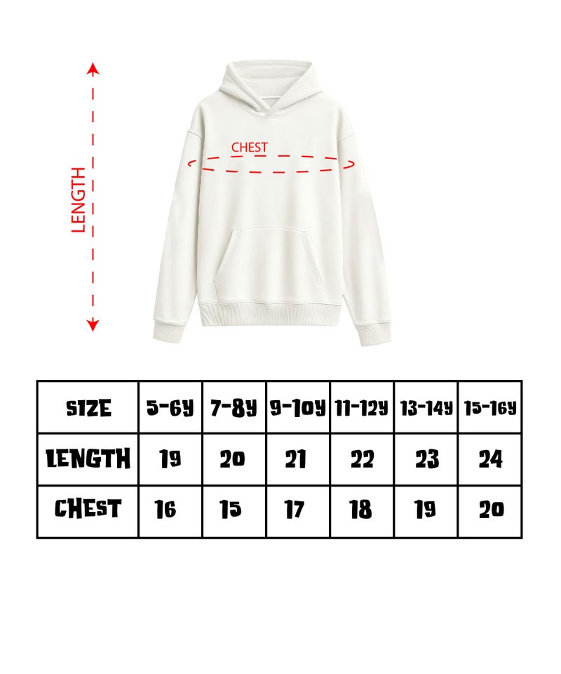 KYDA KIDS® Girls Loop Knit Premium Printed Hooded Sweatshirt | Regular Fit Full Sleeve Hoodie | Soft Warm Comfortable Winter Wear for Girls Half White - Image 5