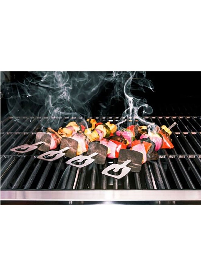 Charbroil 4-Piece Heavy-Duty Stainless Steel BBQ Skewer Set Silver 42.25 x 3.55 x 0.6 cm  - Image 2