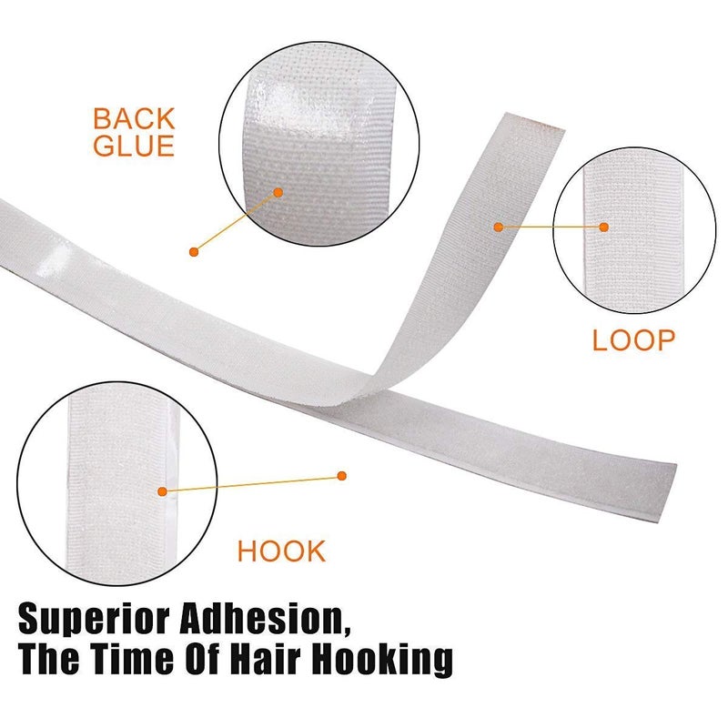 RED Wind Adhesive Hook 25MTS_Adhesive Loop 25MTS with Easy Removal Sticker 20mm_25 MTS or 82 Feets White Color with Industrial Cutter_Measuring Tape RW5  - Image 3