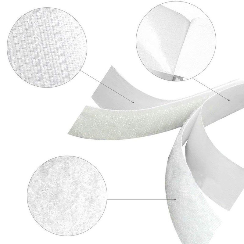 RED Wind Adhesive Hook 25MTS_Adhesive Loop 25MTS with Easy Removal Sticker 20mm_25 MTS or 82 Feets White Color with Industrial Cutter_Measuring Tape RW5  - Image 4