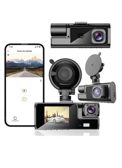 SYOSI Dash Cam Car Camera Suction Cup Type Dash Cam Front and Inside 1080P FHD Dash Camera with 140 Degrees Wide 24 Hours Parking Monitor Loop Recording Motion Detection Easy to Install  - Image 1