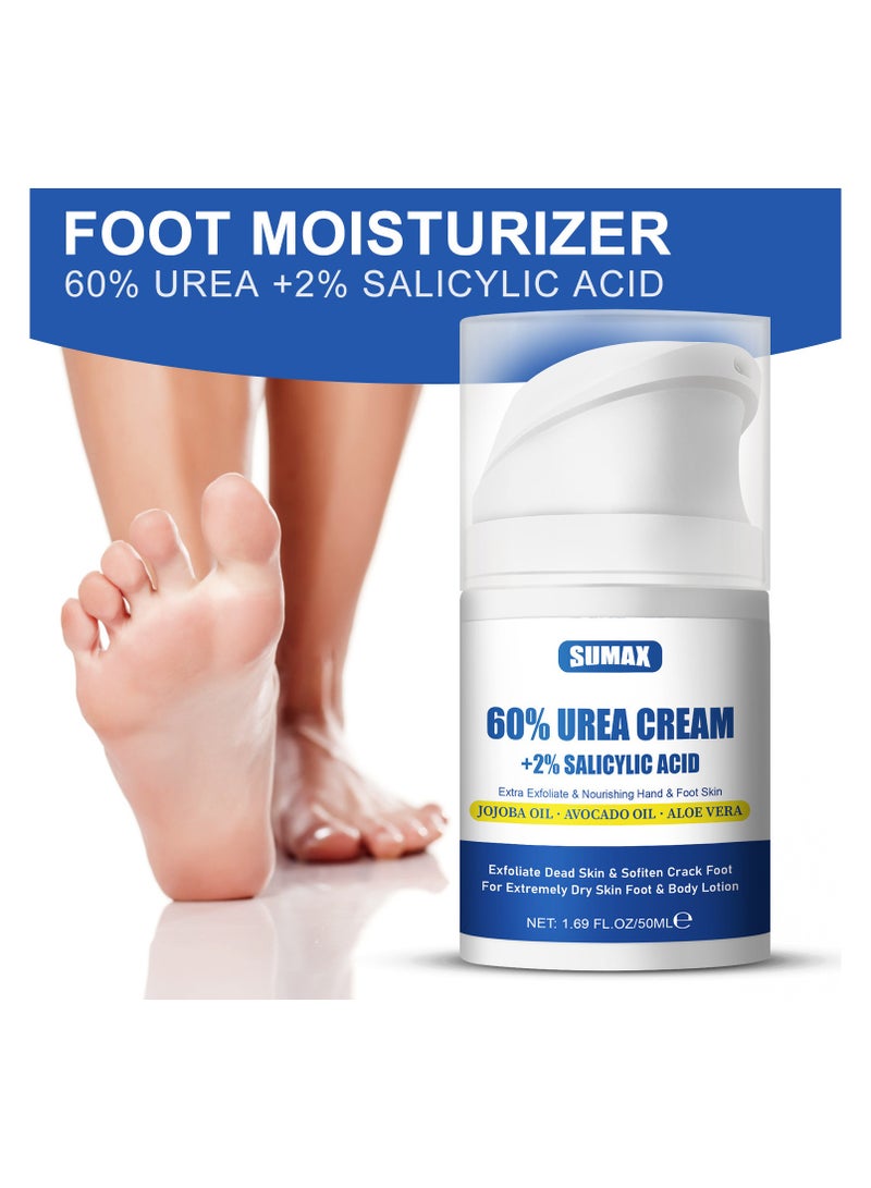 SUMAX Foot Cream, Intense Hydration for Dry Cracked Feet Hands and Unisex Whole Body Lotion Moisturizer Hydrate & Nourish Foot Care for Softens Skin Exfoliates Dead Skin  - Image 3