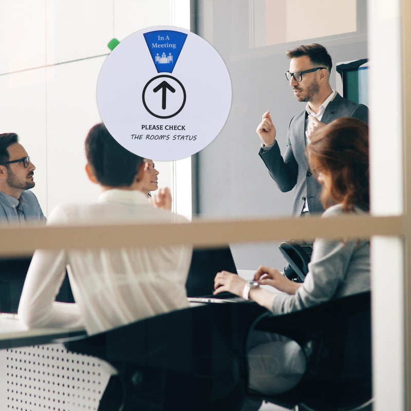 Kathfly 2 Pack 8" Office Door Sign-do Not Disturb/out of Office/please Come In/in a Meeting/working Remotely/back Soon Privacy Door Sign for Conference Home Office Room (White) - Image 2