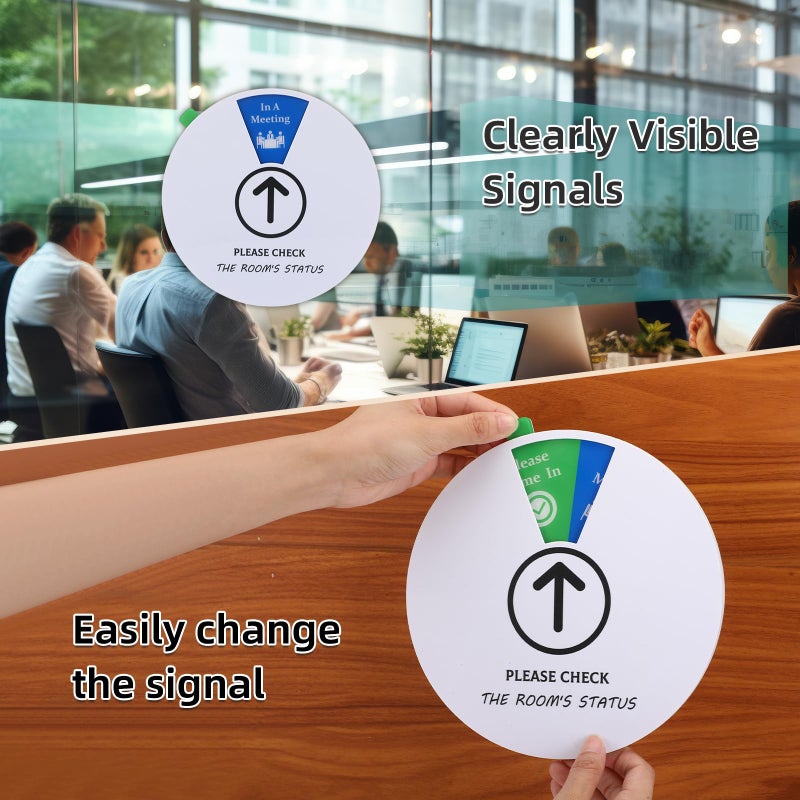 Kathfly 2 Pack 8" Office Door Sign-do Not Disturb/out of Office/please Come In/in a Meeting/working Remotely/back Soon Privacy Door Sign for Conference Home Office Room (White) - Image 4
