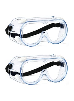 Y&D 2 Pcs Safety Goggles Protective Lab Eye Protection Stylish Round UV400 Transparent Blue Light for Men Womens  - Image 1