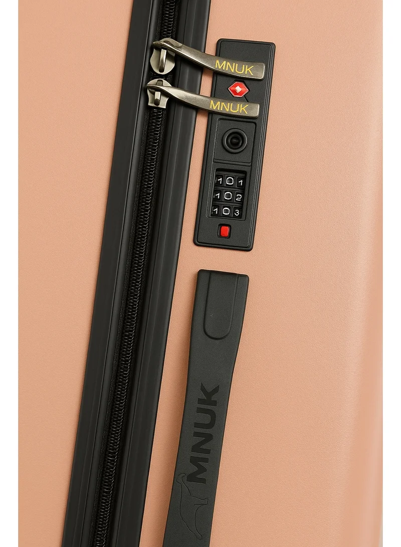 MNUK MANCHESTER Set of 3 Luggage bag| Polycarbonates &amp; ABS Hardside Luggage Trolley with TSA Lock| Double 360Â° 4 Wheeler| Cabin-20 Inch, Medium- 24 Inch, Large-28 Inch| Rose Gold