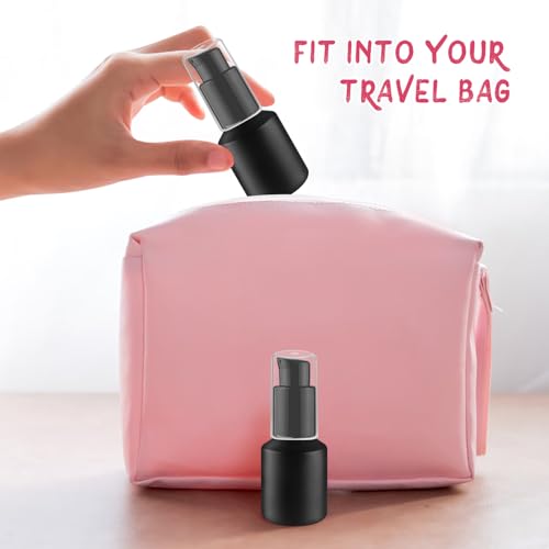 Wresty 6 Pcs Empty Glass Pump Bottles Refillable Cream Lotion Bottles Travel Sample Bottle Cosmetic Dispenser Bottle Containers For Lotion Cream Emulsion Essence (Black, 15ml/0.5oz) - Image 4