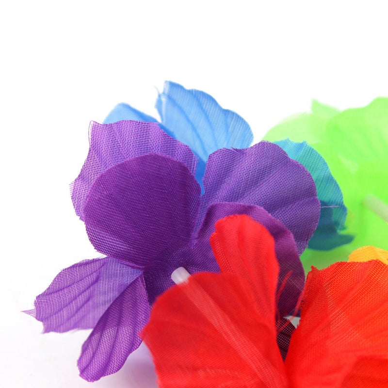12pcs Hawaii Flower Head Wrap Garland Headband Headpiece for Festival Luau Beach Party (Colorful) - Image 4