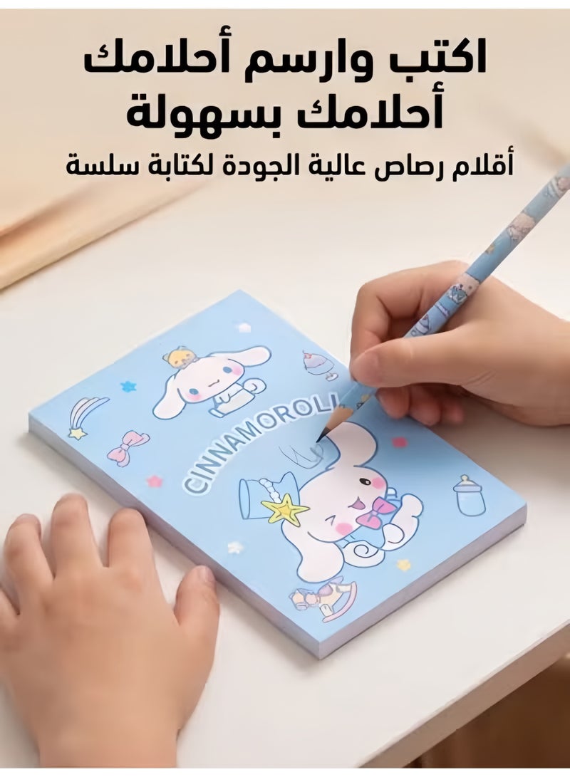Sanrio Cinnamoroll Student Stationery Gift Set - Pencils, Ruler, Eraser & Sharpener - Image 3