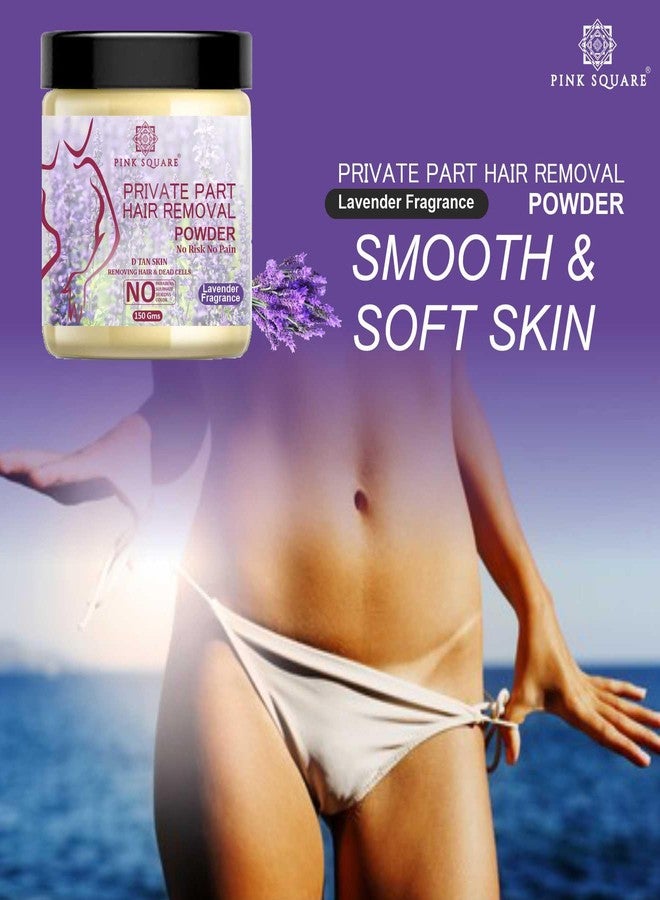 Pink Square Lavendar Herbal Wax Powder, Hair Removal Powder, Waxing Powder, for Face Underarms, Bikini Line Private Area, Hands, Legs for Men And Women Pack of 1 of 150g - Image 2