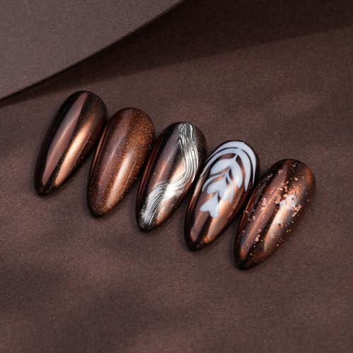 Pretty Diva Chrome Nail Powder - Coffee Chocolate Effect Nail Art Mirror Chrome Nail Powder, Brown Metallic Mirror Chrome Powder Pigment for Nail Art Decoration - Image 2