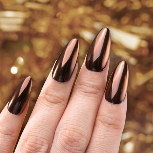 Pretty Diva Chrome Nail Powder - Coffee Chocolate Effect Nail Art Mirror Chrome Nail Powder, Brown Metallic Mirror Chrome Powder Pigment for Nail Art Decoration - Image 5