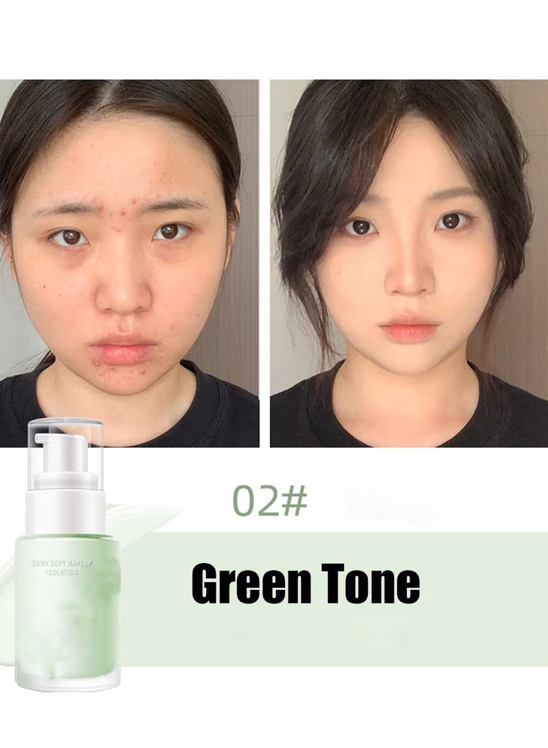 Excefore 3 Colors Isolation Cream Moisturizing Isolation BB Cream Long lasting Matte Flawless Foundation Makeup Primer Skin Tone Correcting Brightening Primer Neutralizing Dark Circles Correct Redeness - Image 4