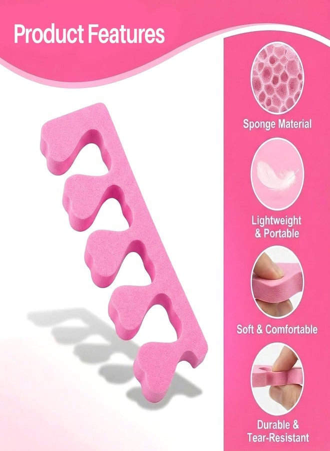 RAQEHO 24PCS Toe Separators For Pedicure - Sponge Toe Spacers Foam Toe Nail Spreaders Dividers for Separating Toenails Pedicure Care Manicure Gel Polish Foot Spa Tool Manicure Salon Supplies (pink) - Image 3