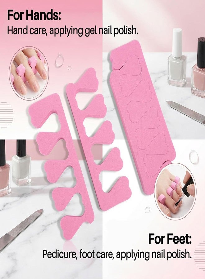 RAQEHO 24PCS Toe Separators For Pedicure - Sponge Toe Spacers Foam Toe Nail Spreaders Dividers for Separating Toenails Pedicure Care Manicure Gel Polish Foot Spa Tool Manicure Salon Supplies (pink) - Image 5