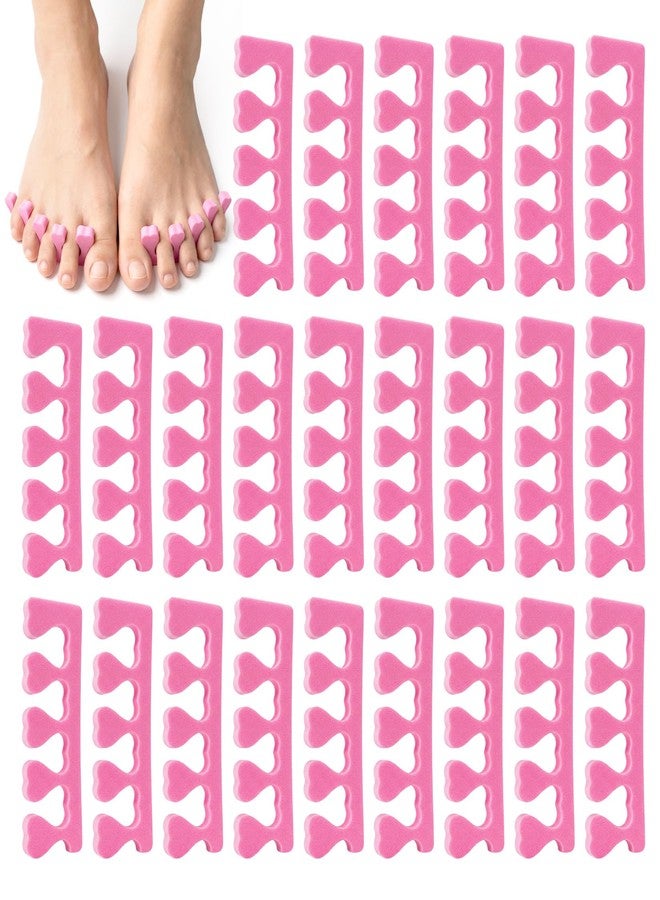 RAQEHO 24PCS Toe Separators For Pedicure - Sponge Toe Spacers Foam Toe Nail Spreaders Dividers for Separating Toenails Pedicure Care Manicure Gel Polish Foot Spa Tool Manicure Salon Supplies (pink) - Image 1