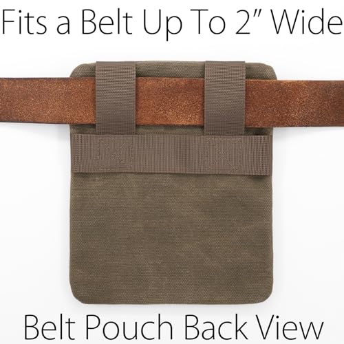 diodrio Belt Zipper Pouches for Men Women Compact EDC Pouch, YKK Zipper, Anti-theft Pickpocket Proof Safety Wallets, Waist Pack for Traveling Hiking, Water Resistant, Tough Waxed Canvas, Olive, Medium - Image 5