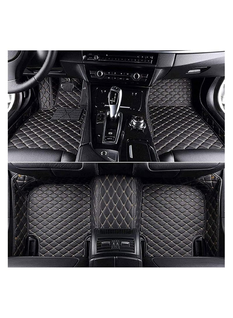 وينكا سجادات أرضية السيارة متوافقة مع تويوتا لاند كروزر 2010 - 2014 جلد PVC غير قابل للانزلاق متوفر لون الطقس (بيج) - Image 2