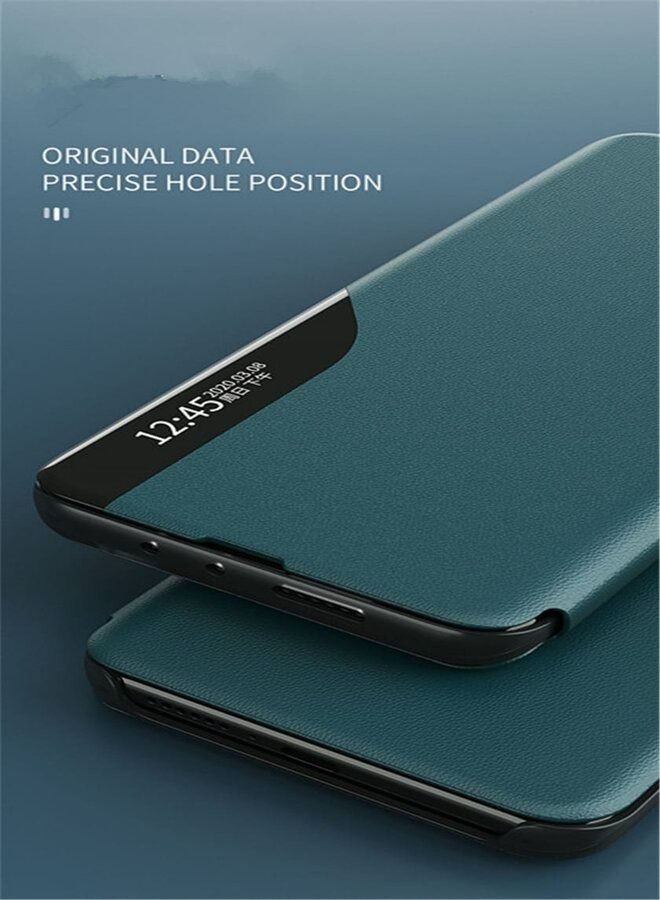 ويتش حافظة ذكية قابلة للطي بنافذة شفافة لهاتف سامسونج جالاكسي S22 بلس  أخضر - Image 2