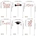 Rsstarxi 24 Pack Congrats Grad Cupcake Toppers Glitter Diploma Done Cupcake Picks Class of 2026 Cake Decorations for 2026 Graduation Party Cake Decoration Supplies Rose Gold - Image 2
