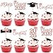 Rsstarxi 24 Pack Congrats Grad Cupcake Toppers Glitter Diploma Done Cupcake Picks Class of 2026 Cake Decorations for 2026 Graduation Party Cake Decoration Supplies Rose Gold - Image 4