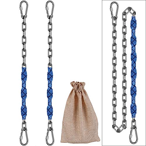 Dakzhou 84inch Stainless Steel 304 Permanent Rust Chain 2 4 Free Quick Links 1000LB Load Bearing for Swing Yoga Hammock sandbag Suspension - Image 1