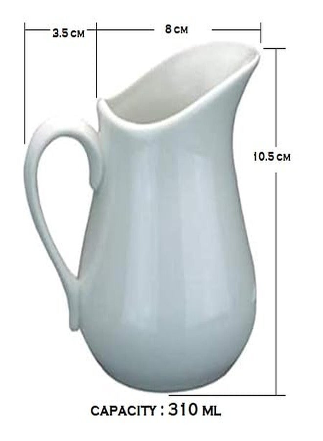 Mirakii 310 ml Porcelain Sauce Boat or Tea or Gravy Pot Milk Pot Microwave and Dishwasher Safe (310 ml) - Image 2
