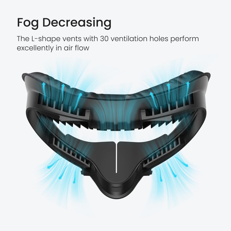 KIWI design Face Cover Pad & Facial Interface for Oculus/Meta Quest 2 Accessories, Enhance VR Comfort - Image 3