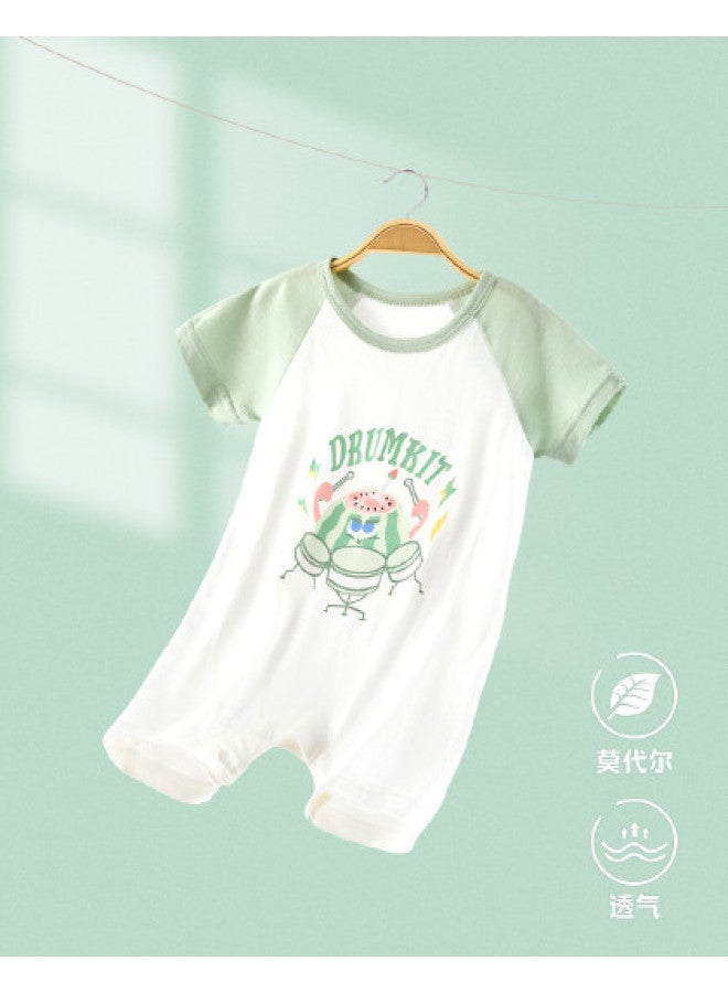 Doxiluka Baby Summer Thin Short-sleeved Romper Infant Onesie Cartoon Sleepwear Crawling Outfit - Image 1