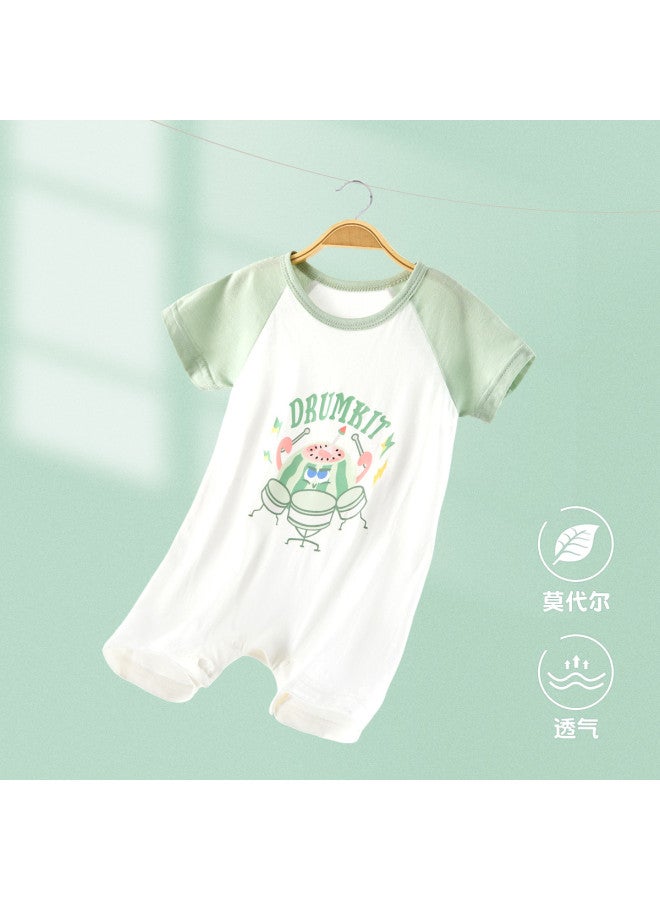 Doxiluka Baby Summer Thin Short-sleeved Romper Infant Onesie Cartoon Sleepwear Crawling Outfit - Image 2