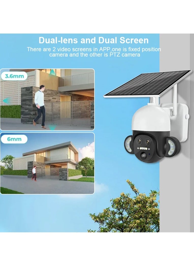 Camera with Memory Input HD Solar Powered Security Waterproof Dustproof Smart Tracking Technology Easy to Install and Control