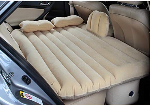 SEVEN SPACE Inflatable Car Bed Mattress with Two Air Pillows Car Air Pump and Repair Kit Creme - Image 3