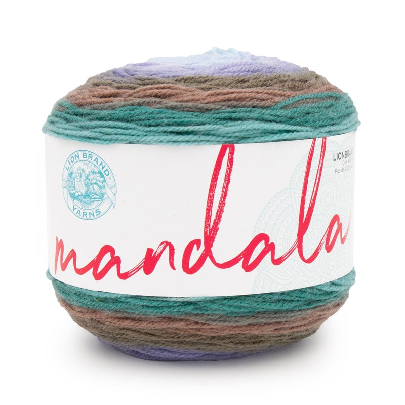 Lion Brand Yarn Multicolor Varigated Mandala Yarn for Crocheting and Knitting Craft Yarn Bowser 1 Pack