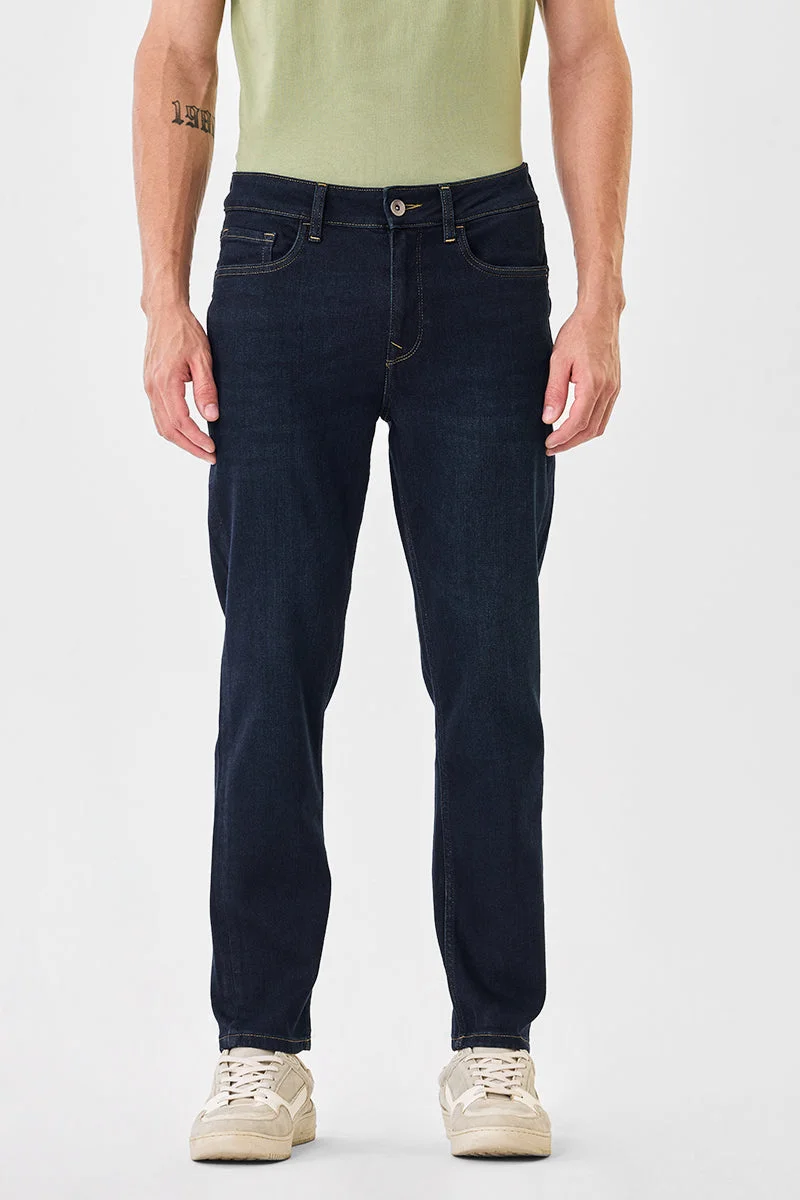 SNITCH Blue Slim Fit Stretch Luxe Jeans for Men | Best Price UAE