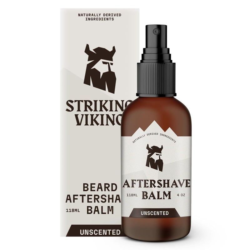 Striking Viking Striking Viking Unscented Aftershave Balm for Men  4 oz Bottle Skin Protection Shaving Product  Aftershave For Men