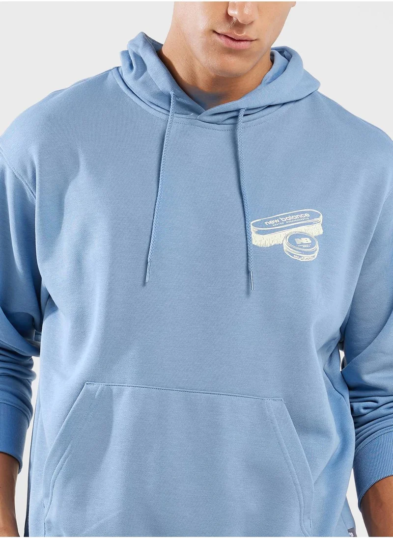 New Balance French Terry Relaxed Shine Hoodie