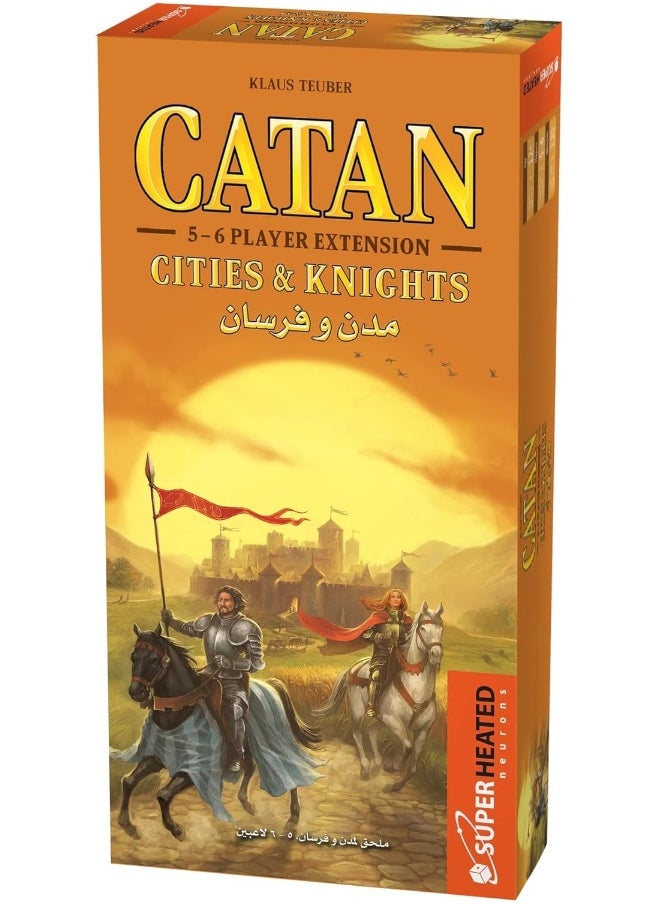 Catan Cities & Knights | Extension 5-6 Players | Official Version | English and Arabic Language | Family Game For Ages 12+ | Board Game - Strategy