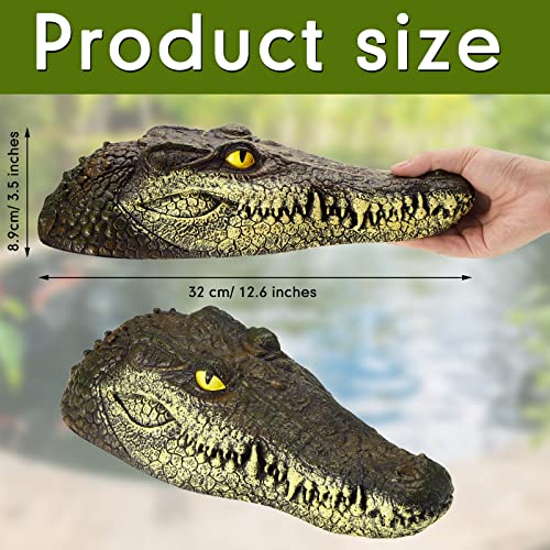 Yulejo Pond Floating Alligator Head Decoy Pool Accessories 126 Inches Outdoor Pools Float Fake Alligator Head Crocodile Heads Decoy for Goose Heron Duck Control Garden Patio Accessories - Image 5