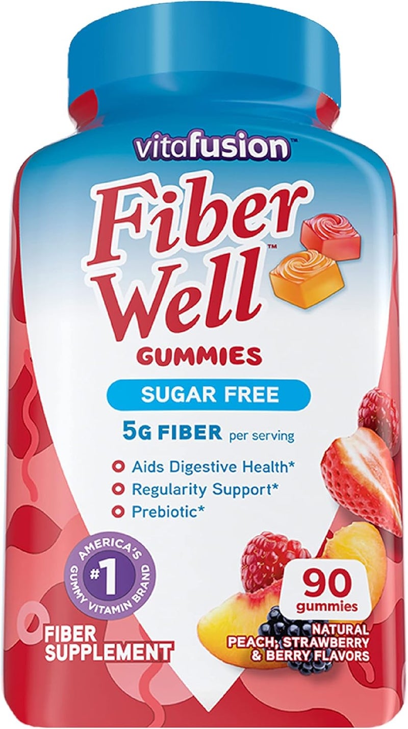 Senokot 60 Count Laxative Gummies and Vitafusion 90 Count Sugar Free Fiber Gummies with Prebiotic Fiber - Image 5