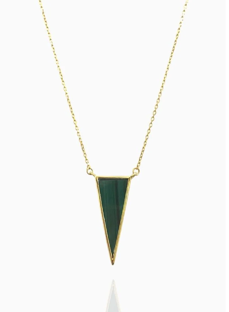 هزمير جولري Bliss Malachite Necklace in Gold plated Sterling Silver