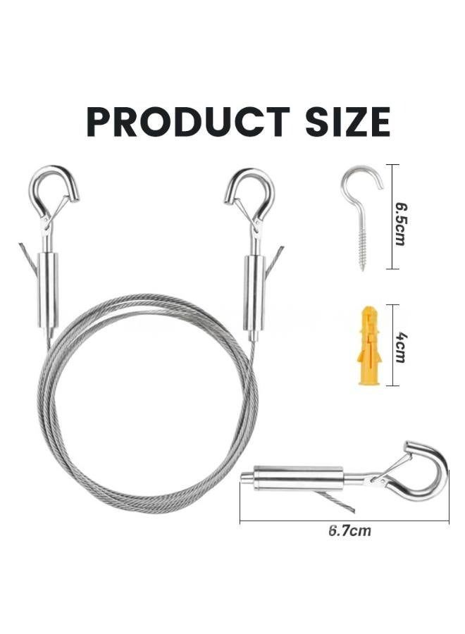 Steel Wire Clothesline, Indoor Outdoor Wall Mounted Dryer Rope Clothes Retractable Adjustable Stainless Steel Line, 2M，2mm thick - Image 4