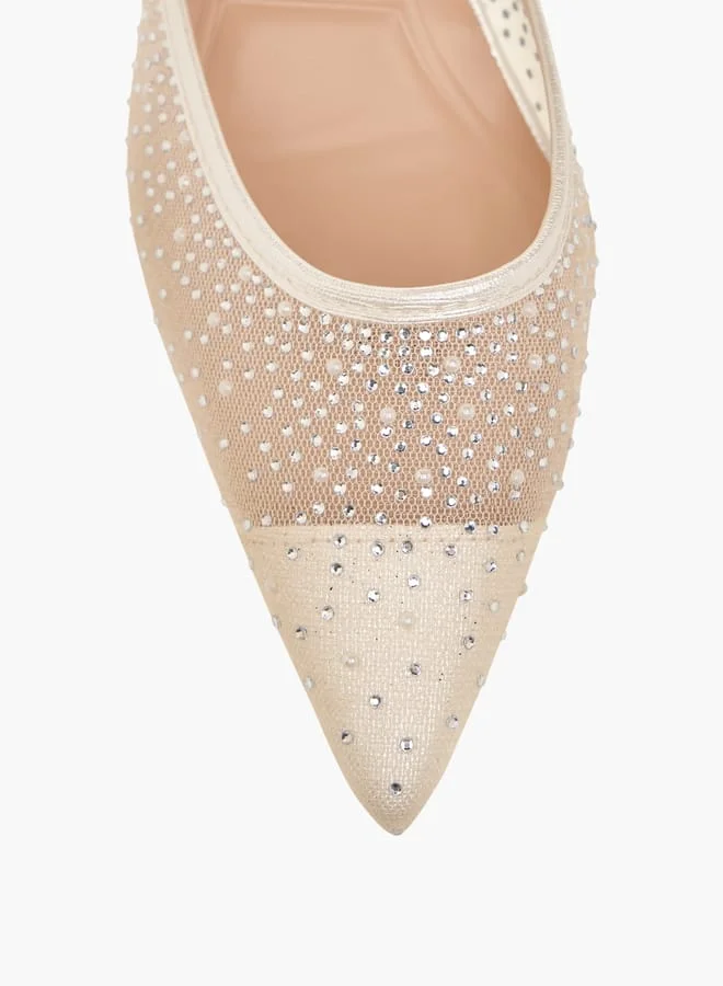 سيليست Women's Embellished Pointed Toe Shoes with Stiletto Heels