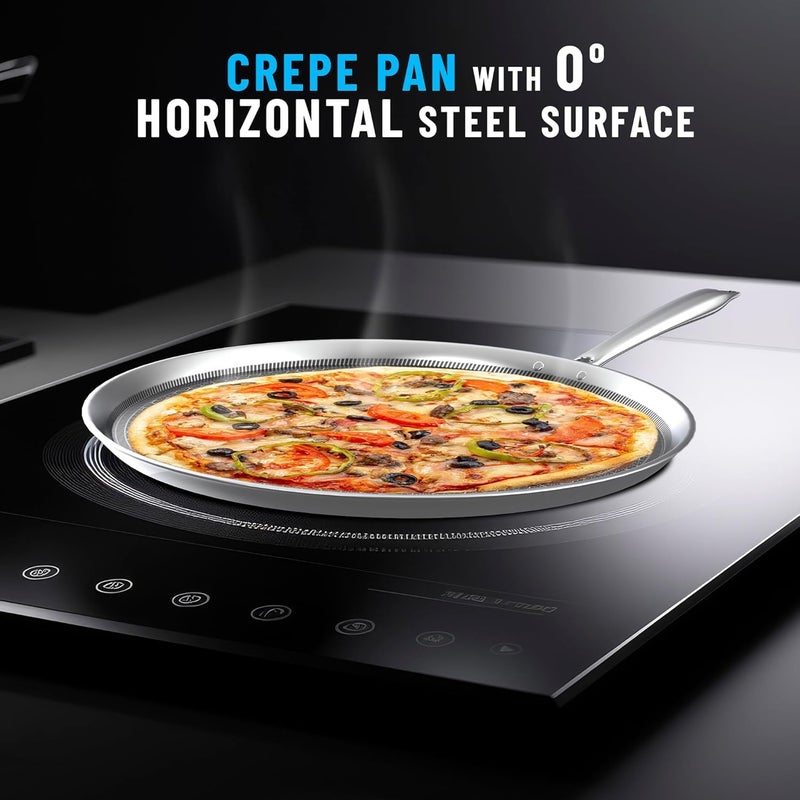 Onions Onions Triply Stainless Steel Dosa Tawa with Honeycomb Pattern, 4mm Thick, Non-Stick Surface, Food-Grade Steel, Metal Spatula Friendly- 10.5 IN/26.5 CM Dai  - Image 4