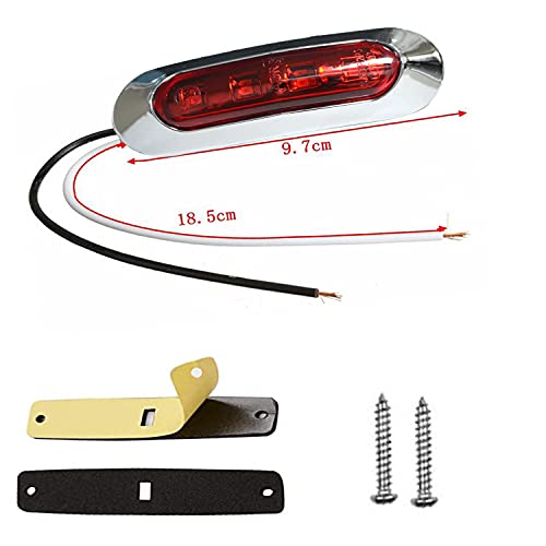 JXOFROAD 6PCS LED Boat Marine Lights,12V Waterproof Red Interior Courtesy Strip Light Deck Navigation Lights Night Fishing Swimming - Image 3