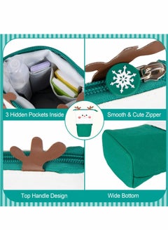 Y&D Pencil Case Cute Standing Pen Holder Telescopic Makeup Pouch Pop Up Cosmetics Bag with Kawaii Smile Face Stationery case Office Organizer Box for Girls Students Women Adult, Green  - Image 4