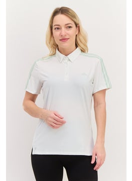 Adidas Women Sportswear Fit Short Sleeves Outdoor Polo Shirt, White  - Image 1