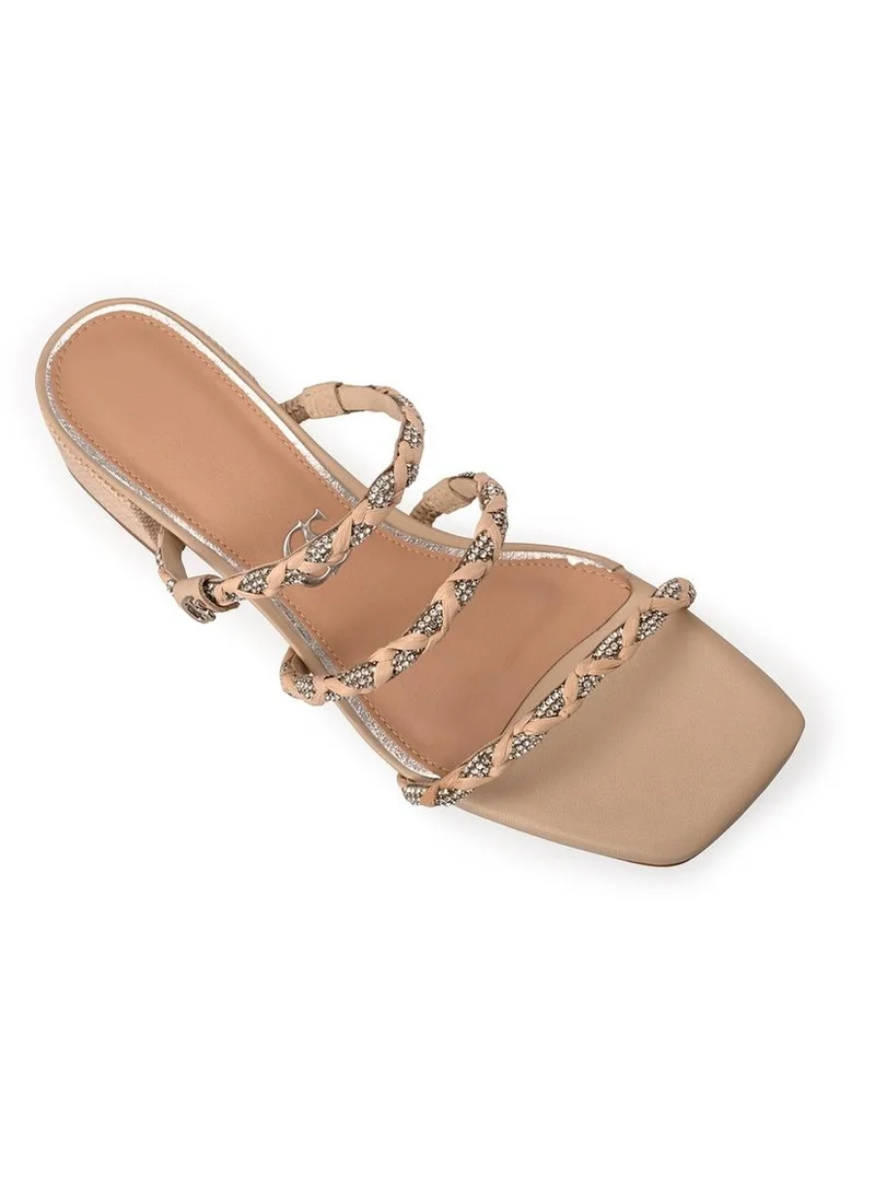 Carmen Steffens  Ivory Block Heel Sandal Straps for Women | Best Price UAE