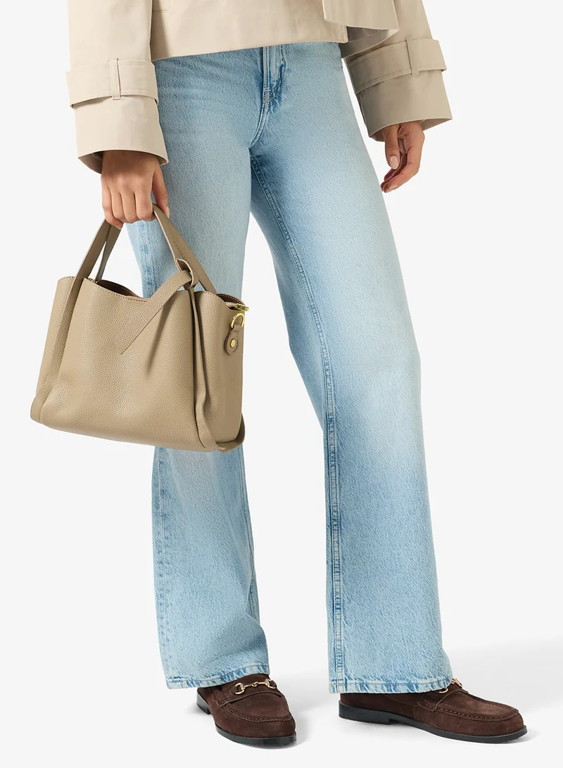 ELLA Mocha bucket bag with top handle and strap for Women | Best Price UAE
